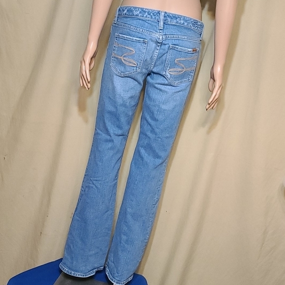 seven7 flare shredded blue jeans - Picture 3 of 14